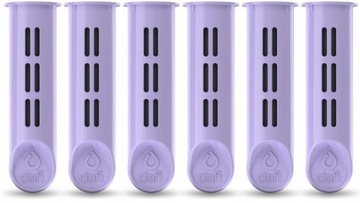 6 filtrów do butelki Dafi SOFT i SOLID jagoda