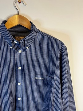 Koszula w kratkę Burberry niebieska z logiem L XL