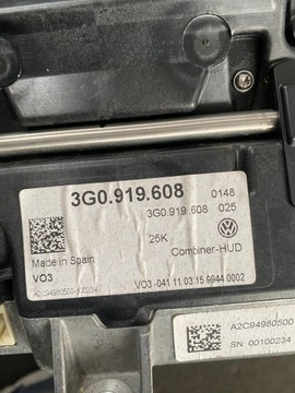 VW PASSAT B8 DISPLEJ HEAD UP 3G0919608