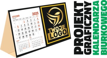 НАСТОЛЬНЫЙ КАЛЕНДАРЬ ПИРАМИДКА 2025 ЛОГО на столе с ПРИНТОМ - 50 шт.