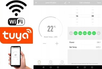 ИНФРАКРАСНЫЙ ОБОГРЕВАТЕЛЬ 1200ВТ С ДИСТАНЦИОННЫМ УПРАВЛЕНИЕМ WIFI LINBOX