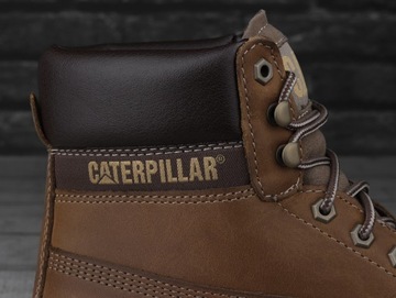 Buty męskie zimowe CAT Colorado 2.0 BROWN SKÓRA WYSOKIE