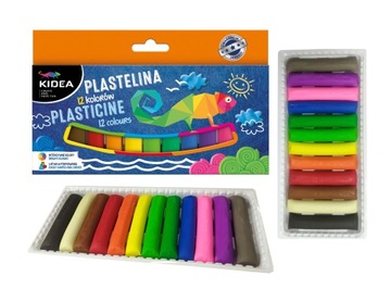 Plastelina 12 kolorów Kidea