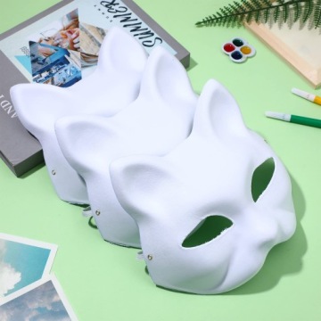 6 ШТ. THERIAN COSPLAY МАСКА ДЛЯ КОШКИ ДЛЯ ЛИЦА, ПОДГОТОВКА К ПОКРАСКЕ, Сделай сам, БЕЛАЯ БУМАГА