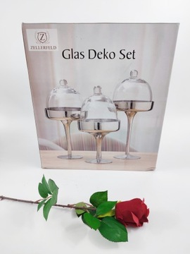 Набор ПОДСВЕЧНИКОВ с крышками 3 Тгл. Х670