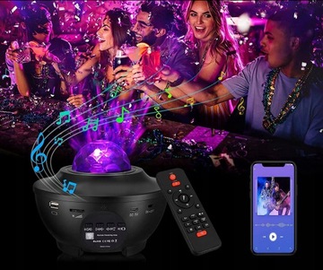 ДИСКОШАР BLUETOOTH ДИНАМИК СВЕТОДИОДНЫЙ RGB ДИСКОПРОЕКТОР + ПУЛЬТ ДИСТАНЦИОННОГО ДИСКОВОГО ДИСКА