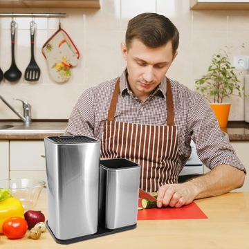 ПРОТИВОСКОЛЬЗЯЩАЯ ПОДСТАВКА ДЛЯ НОЖЕЙ БЛОК ДЛЯ НОЖЕЙ НЕРЖАВЕЮЩЕЙ СТАЛИ МНОГО ОТДЕЛЕНИЙ