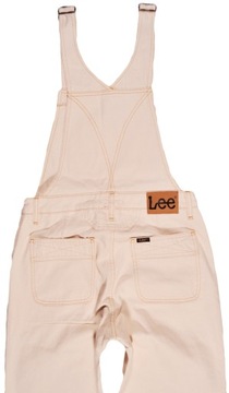 LEE ogrodniczki WHITE jeans WIDE BIB _ W26 L31