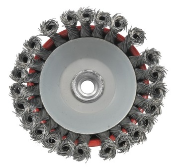 SZCZOTKA DOCZOŁOWA DRUT SKRĘCANY 125 MM M14 DO SZLIFIEREK KĄTOWYCH