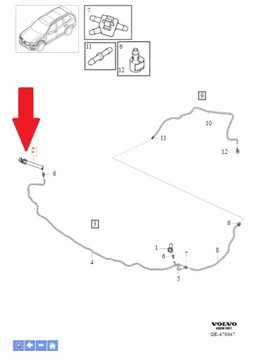 Lewy spryskiwacz lampy Volvo XC60 OE 32328266