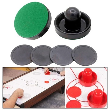 1 комплект мини-толкателей для аэрохоккея и шайб для аэрохоккея, для 2 черных пушеров