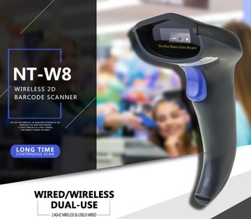 Портативный беспроводной сканер 2D QR-кодов Netum NTW8