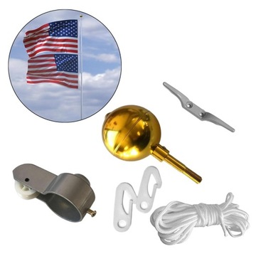 oshhni Поворотные карабины с 4 флажками, топпер 3 дюйма, золото