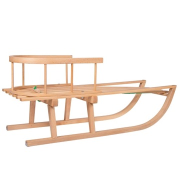 ДЕРЕВЯННЫЕ САНКИ с веревочной спинкой ПОЛЬСКИЙ ПРОИЗВОДИТЕЛЬ Прочный бук