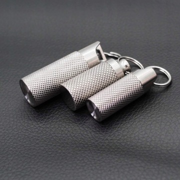 Контейнер для хранения лекарств, таблеток, титановый брелок