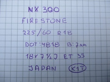 KOLA RÁFKY PNEUMATIKY LEXUS NX 300 NX300 R18 FIRESTONE