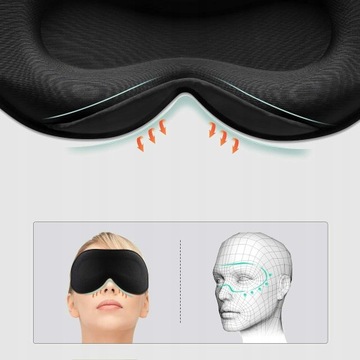 3D МАСКА ДЛЯ ВЕК ДЛЯ СНА БЕЗ ДАВЛЕНИЯ