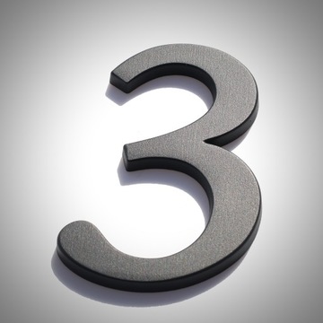 НОМЕР ДОМА, ЦИФРЫ ДЛЯ ДОМА, БУКВЫ графит 3