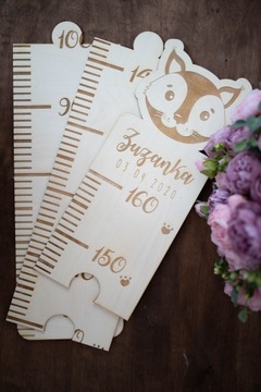 Деревянная диаграмма высоты на стене комнаты, подарок ребенку, имя животного