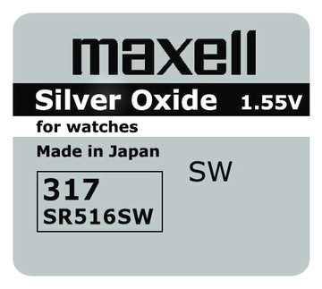 BATERIA SREBROWA GUZIKOWA MAXELL 317 SR 516 SW