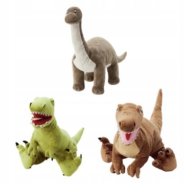 DINOZAUR PLUSZOWY MASKOTKA PLUSZAK ZESTAW 3 SZTUK