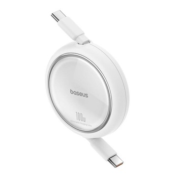 Кабель Baseus Free2Draw USB-C — USB-C, PD, 100 Вт, 1 м (белый)