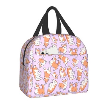 Cute Jolly Corgis Portable Lunch Box Waterproof Thermal Cooler Food