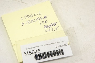 MS025 SKODA SCALA PODPORA POHOVKA LEVÝ ZADNÍ