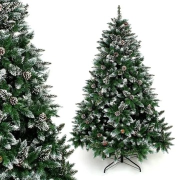 CHOINKA SZTUCZNA SOSNA DIAMENTOWA Zielona Gęsta Naturalna PREMIUM 180cm XXL