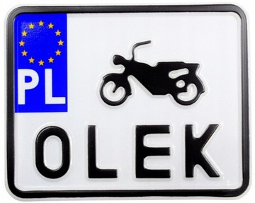 Польский самокатный знак на регистрационную рамку