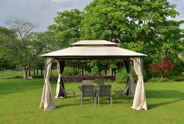 САДОВЫЙ ПАВИЛЬОН-палатка-беседка с VANCOUVER ШТОРЫ 4х3м Бежевый МОСКИТНАЯ СЕТКА