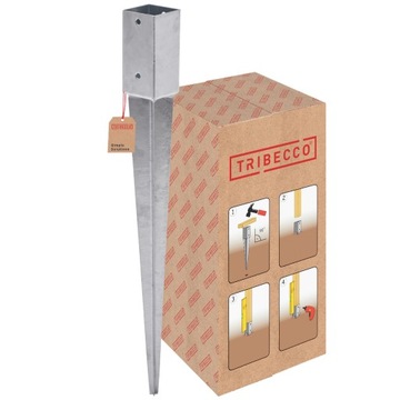 Kotwa wbijana 70x70 mm Podstawa słupa wbijana 7x7 Kotwy do słupków dł 700mm