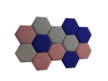 PANELE TAPICEROWANE HEKSAGON 30x26 Plaster Miodu ZESTAW 12 SZTUK