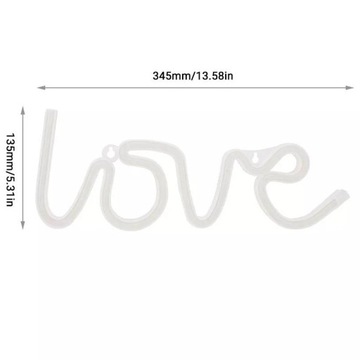 СВЕТОДИОДНАЯ ЛАМПА 3D LOVE, ДЕКОРАТИВНАЯ НЕОНОВАЯ СВЕТОДИОДНАЯ ЛЮБОВЬ