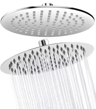 DESZCZOWNICA NATRYSKOWA PRYSZNICOWA SLIM 15cm OKRĄGŁA CHROM CIENKA SLIM