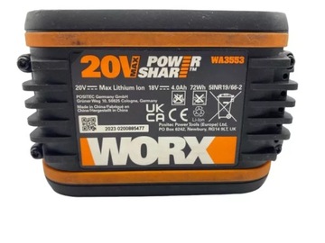 ЛИТИЙ-ИОННЫЙ АККУМУЛЯТОР WORX 20 В 4 Ач