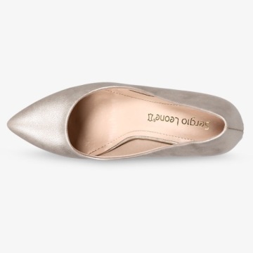 ВЫСОКИЕ БЛЕСТЯЩИЕ ТУФЛИ С КОЖАНОЙ Стелькой 38