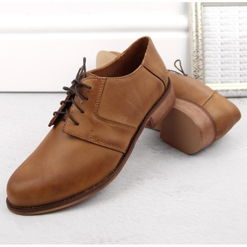 Brązowe Skóra naturalna Buty Dolce Pietro r.37