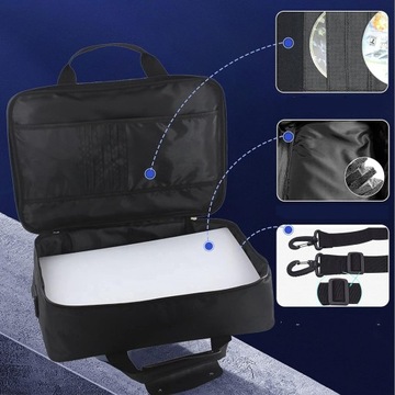 ЖЕСТКАЯ ДОРОЖНАЯ СУМКА ДЛЯ КОНСОЛЕЙ PS5 ПОДУШКИ С НАПЛЕЧНЫМ РЕМНЕМ И РУЧКОЙ