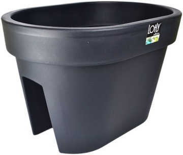LOFLY Anthracite Balcony Box DLOFR400 цветочный горшок с балюстрадой
