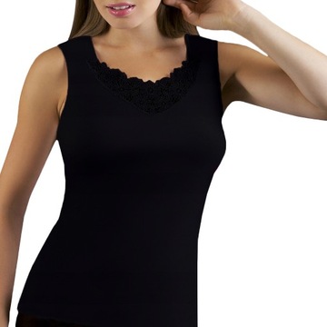 Koszulka damska bawełna NETi PZE-12 czarna