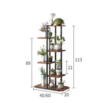 KWIETNIK STOJAK REGAŁ PÓŁKA METALOWY NA KWIATY ROŚLINY STABILNY MOCNY DUŻY