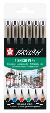 SAKURA PIGMA BRUSH SET 6 SZTUK