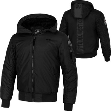 MĘSKA KURTKA BOMBERKA PIT BULL Z KAPTUREM LOGO 3XL