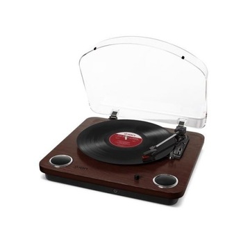 Gramofon z głośnikami stereo ION MAX LP DARK WOOD