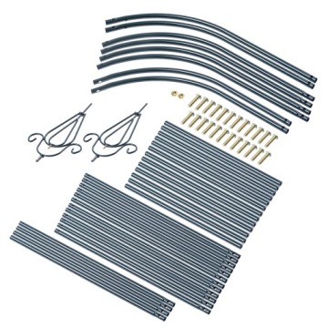 МЕТАЛЛИЧЕСКАЯ САДОВАЯ ПЕРГОЛА 255см АРКА ПОДДЕРЖКА ЦВЕТОВ ДЛЯ РОЗ И ВЗЛЕТНИХ РАСТЕНИЙ