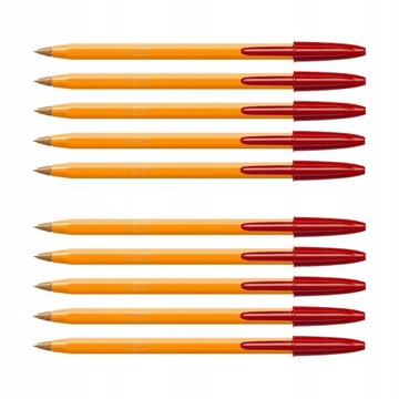Bic Original długopis klasyczny orange CZERWONY ZESTAW x10