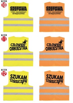 KAMIZELKA ODBLASKOWA DO SAMOCHODU SUPER WZORY