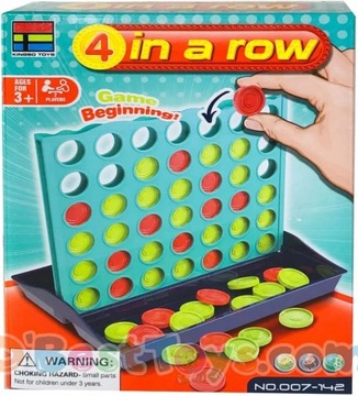 ZABAWKA UMYSŁOWA LOGICZNA GRA UKŁADANKA 4 IN A ROW