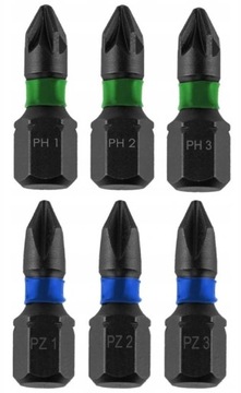 BIT GROT KOŃCÓWKA PH1 PH2 PH3 PZ1 PZ2 PZ3 25mm